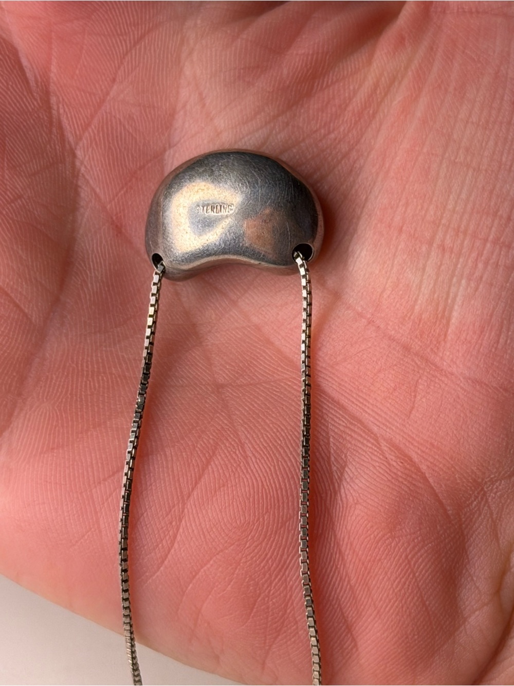Bean Pendant Necklace – Sterling Silver 925 - Picture 3 of 6
